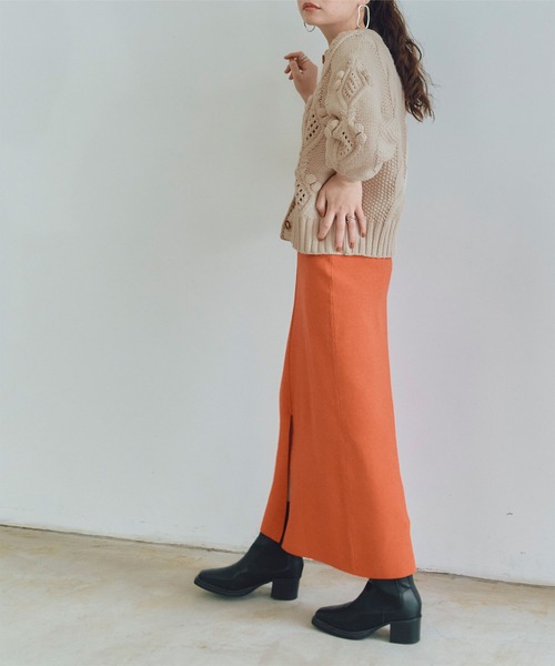 titivate（ティティベイト）の「ﾎﾟｯﾌﾟｺｰﾝﾆｯﾄｶｰﾃﾞｨｶﾞﾝ（カーディガン/ボレロ・レディース・ブルー/ライトベージュ/ブラウン/オレンジ系その他/アイボリー/ライトグリーン/ラベンダー・L/S/M）」の18枚目の写真