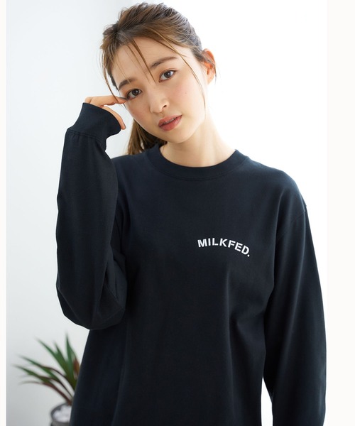 MILKFED.(ミルクフェド)の「LS TEE STRAWBERRY(Tシャツ/カットソー・レディース・ホワイト/ブラック・ONE SIZE)」の18枚目の写真