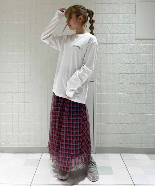 MILKFED.(ミルクフェド)の「LS TEE STRAWBERRY(Tシャツ/カットソー・レディース・ホワイト/ブラック・ONE SIZE)」の13枚目の写真