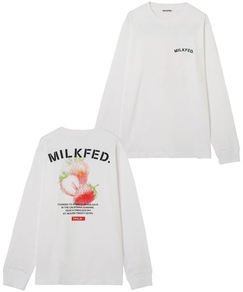 MILKFED.(ミルクフェド)の「LS TEE STRAWBERRY(Tシャツ/カットソー・レディース・ホワイト/ブラック・ONE SIZE)」の17枚目の写真