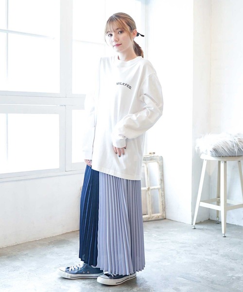 MILKFED.(ミルクフェド)の「LS TEE STRAWBERRY(Tシャツ/カットソー・レディース・ホワイト/ブラック・ONE SIZE)」の12枚目の写真