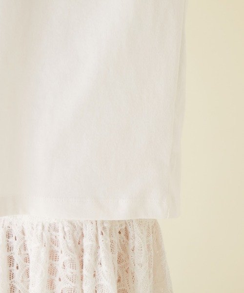 MADEMOISELLE ROPE'（マドモアゼル ロペ）の「TOLIGHT フラワーロングスリーブTシャツ（Tシャツ/カットソー・レディース・チャコールグレー/ホワイト・38）」の11枚目の写真