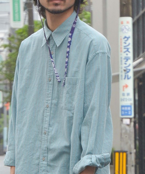 Johnbull(ジョンブル)の「インディゴストライプシャツ(シャツ/ブラウス・メンズ・ブルー・MEDIUM/LARGE/SMALL)」の2枚目の写真