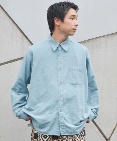 Johnbull(ジョンブル)の「インディゴストライプシャツ(シャツ/ブラウス・メンズ・ブルー・MEDIUM/LARGE/SMALL)」の9枚目の写真