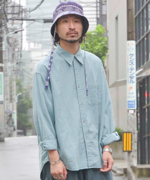 Johnbull(ジョンブル)の「インディゴストライプシャツ(シャツ/ブラウス・メンズ・ブルー・MEDIUM/LARGE/SMALL)」の4枚目の写真