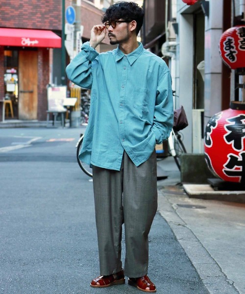 Johnbull(ジョンブル)の「インディゴストライプシャツ(シャツ/ブラウス・メンズ・ブルー・MEDIUM/LARGE/SMALL)」の12枚目の写真