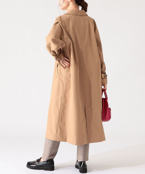 B:MING by BEAMS(ビーミングバイビームス)の「B:MING by BEAMS / 撥水 ステンカラー コート 21AW(ステンカラーコート・レディース・ベージュ/オリーブ・SMALL/MEDIUM)」の5枚目の写真