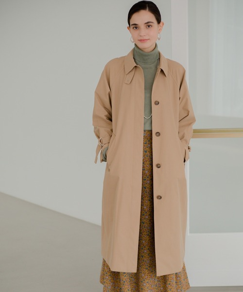 B:MING by BEAMS(ビーミングバイビームス)の「B:MING by BEAMS / 撥水 ステンカラー コート 21AW(ステンカラーコート・レディース・ベージュ/オリーブ・SMALL/MEDIUM)」の20枚目の写真