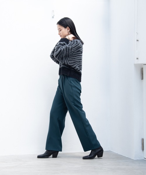 Happy John（ハッピージョン）の「basic color slacks pants/ベーシックカラースラックスパンツ（スラックス・レディース・ブラック/ダークグリーン/マスタード/ブルーグレー/イエロー/カーキ/ピンク・SMALL/MEDIUM）」の10枚目の写真