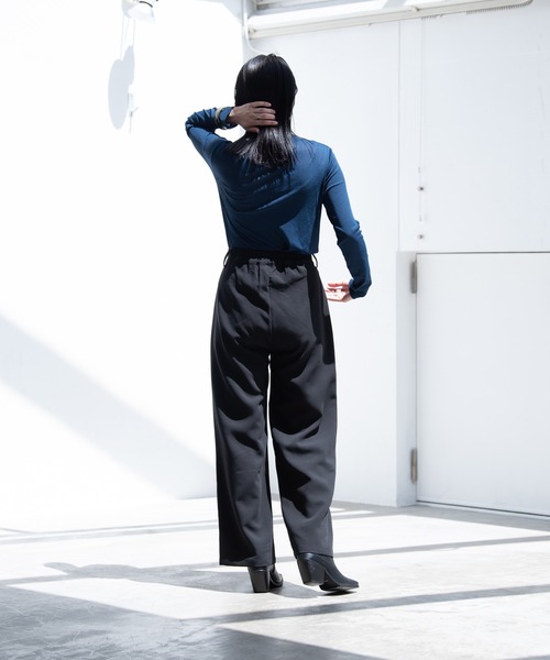 Happy John（ハッピージョン）の「basic color slacks pants/ベーシックカラースラックスパンツ（スラックス・レディース・ブラック/ダークグリーン/マスタード/ブルーグレー/イエロー/カーキ/ピンク・SMALL/MEDIUM）」の21枚目の写真