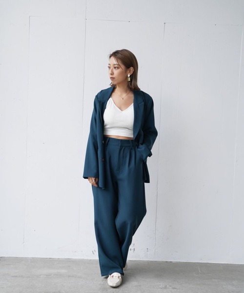 Happy John（ハッピージョン）の「basic color slacks pants/ベーシックカラースラックスパンツ（スラックス・レディース・ブラック/ダークグリーン/マスタード/ブルーグレー/イエロー/カーキ/ピンク・SMALL/MEDIUM）」の12枚目の写真