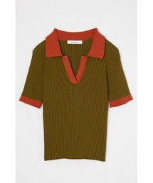 MOUSSY | RANDOM RIB POLO トップス(ニット/セーター)