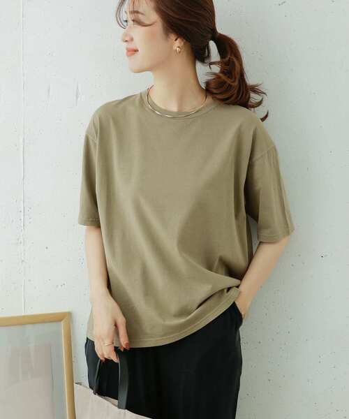 URBAN RESEARCH DOORS(アーバンリサーチドアーズ)の「ピグメントダイ半袖Tシャツ(Tシャツ/カットソー・レディース・チャコールグレー/カーキ/ブルー/アイボリー・ONE)」の15枚目の写真