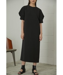 美品 RIM.ARK Tuck sleeve long OP ベージュ RIM.ARK（リムアーク）の「Tuck sleeve long OP（ドレス）」 - WEAR
