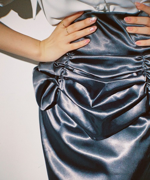 Romansual（ロマンシュアル）の「Romansual/ドレープペンシルスカート（スカート・レディース・ブラック/ベージュ・SMALL/MEDIUM）」の13枚目の写真