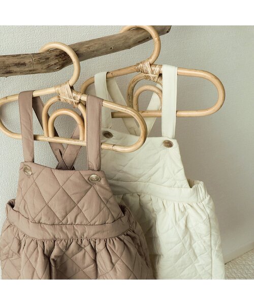 apres les cours(アプレレクール)の「キルトジャンスカ(ジャンパースカート・キッズ・ベージュ/アイボリー・110/120/80/130/100/90/140)」の6枚目の写真