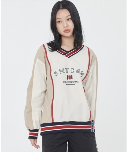 ROMANTIC CROWN(ロマンティッククラウン)の「【ROMANTIC CROWN】RMTC CLUB WARM UP(その他トップス・メンズ・ネイビー/オートミール・M)」の6枚目の写真