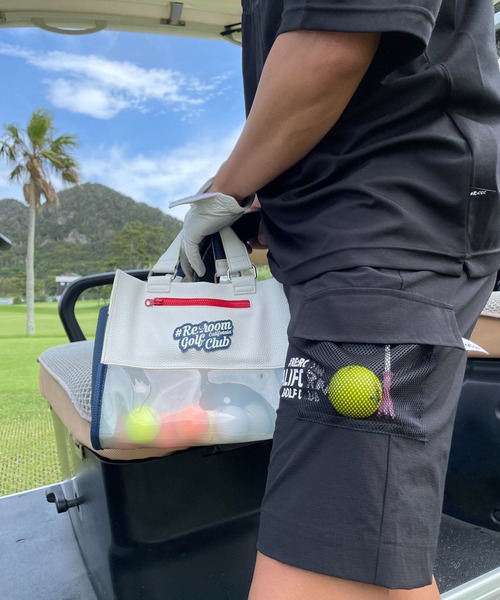 #Re:room California Golf Club（リルームカリフォルニアゴルフクラブ）の「RCGCフェイクレザースイッチングクリアカートバッグ（トートバッグ・メンズ・ホワイト・FREE）」の16枚目の写真
