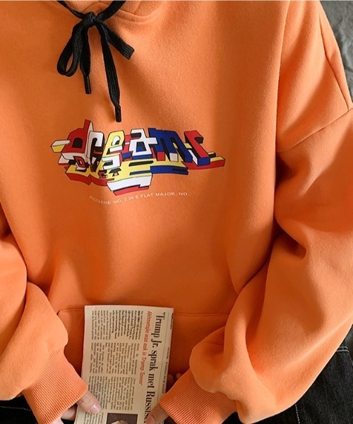 MGV（エムジーヴィー）の「ブロックプリントプルオーバーパーカー（パーカー・メンズ・ブラック/ネイビー/グレー/オレンジ・MEDIUM/LARGE/X-LARGE）」の7枚目の写真