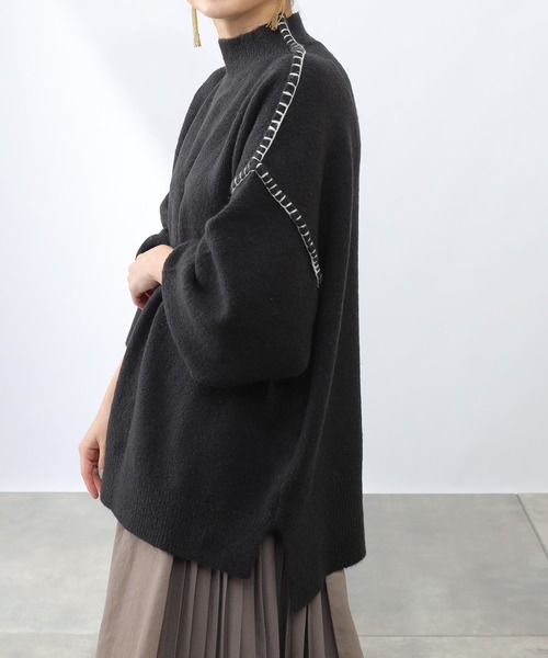 COLONY 2139（コロニートゥーワンスリーナイン）の「ハンドステッチニットプルオーバー（ニット/セーター・レディース・ブラック/アイボリー/グレイッシュベージュ/グレー/ホワイト/ブラウン・SMALL/MEDIUM/LARGE）」の16枚目の写真