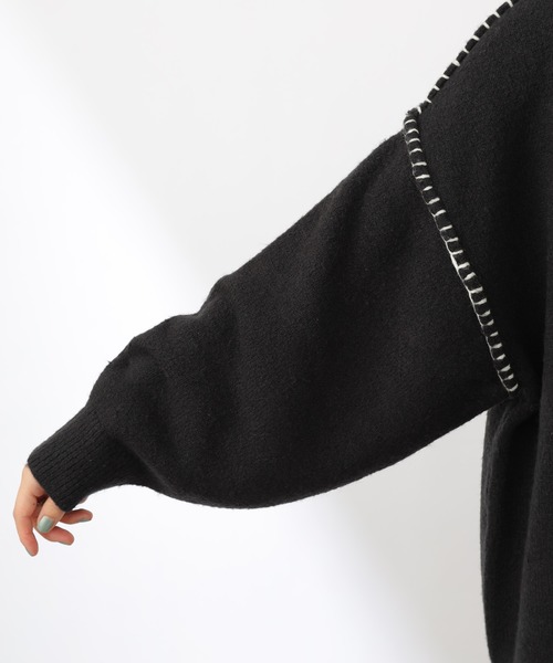 COLONY 2139（コロニートゥーワンスリーナイン）の「ハンドステッチニットプルオーバー（ニット/セーター・レディース・ブラック/アイボリー/グレイッシュベージュ/グレー/ホワイト/ブラウン・SMALL/MEDIUM/LARGE）」の22枚目の写真