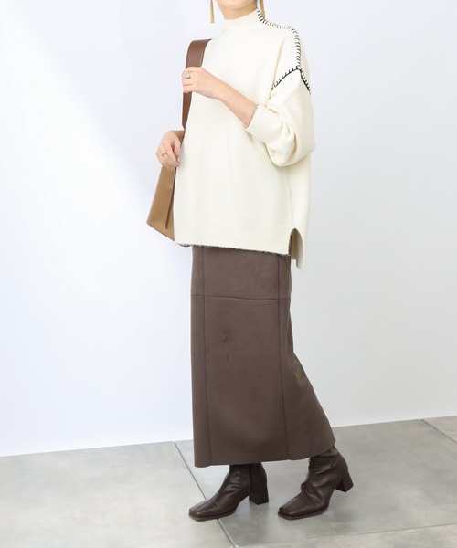 COLONY 2139（コロニートゥーワンスリーナイン）の「ハンドステッチニットプルオーバー（ニット/セーター・レディース・ブラック/アイボリー/グレイッシュベージュ/グレー/ホワイト/ブラウン・SMALL/MEDIUM/LARGE）」の11枚目の写真