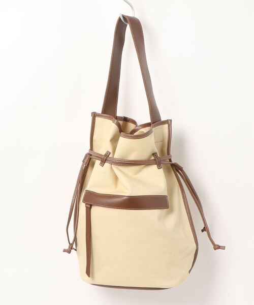 AMERICAN HOLIC(アメリカンホリック)の「キャンバスビッグワンショルダーバッグ(トートバッグ・レディース・ブラック/ブラウン/アイボリー・FREE)」の3枚目の写真