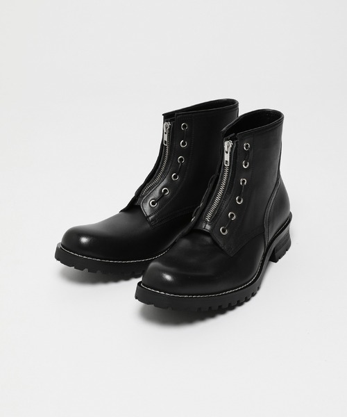 ✨美品✨ VANQUISH ヴァンキッシュ カウレザー リングヒールブーツ ヴァンキッシュ VANQUISH Cow Leather side zip ring heel Boots