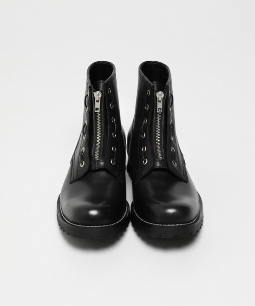 VANQUISH(ヴァンキッシュ)の「Cow Leather Front zip Boots *(ブーツ・メンズ・ブラック・1/2)」の4枚目の写真
