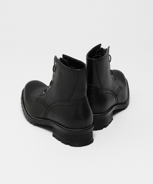 VANQUISH(ヴァンキッシュ)の「Cow Leather Front zip Boots *(ブーツ・メンズ・ブラック・1/2)」の6枚目の写真