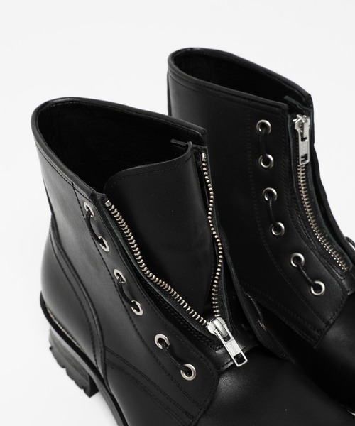 VANQUISH(ヴァンキッシュ)の「Cow Leather Front zip Boots *(ブーツ・メンズ・ブラック・1/2)」の11枚目の写真