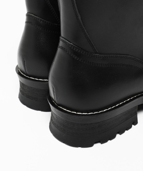 VANQUISH(ヴァンキッシュ)の「Cow Leather Front zip Boots *(ブーツ・メンズ・ブラック・1/2)」の8枚目の写真