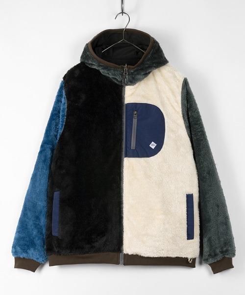 gym master（ジムマスター）の「【gym master/ジムマスター】リバーシブル ボアジャケット/マウンテンパーカー/タスロンフードJKT/防風（ブルゾン・メンズ・ブラック/その他/ベージュ/その他1・XL/L/S/M）」の5枚目の写真