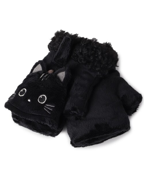 DRESKIP（ドレスキップ）の「◆おもしろアニマル2WAY手袋（手袋・レディース・ブラック系/ブラック/ブラウン系4/ベージュ/ブラウン系・00）」の2枚目の写真
