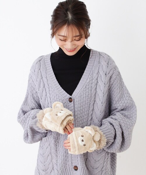 DRESKIP（ドレスキップ）の「◆おもしろアニマル2WAY手袋（手袋・レディース・ブラック系/ブラック/ブラウン系4/ベージュ/ブラウン系・00）」の12枚目の写真