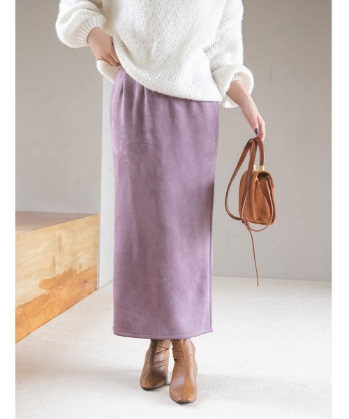 fifth（フィフス）の「スエードタッチナロースカート（スカート・レディース・アイボリー/グリーン/パープル・SMALL/MEDIUM）」の3枚目の写真