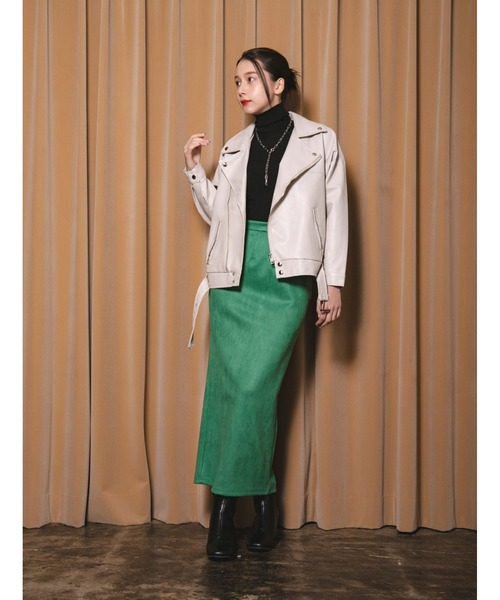 fifth（フィフス）の「スエードタッチナロースカート（スカート・レディース・アイボリー/グリーン/パープル・SMALL/MEDIUM）」の17枚目の写真