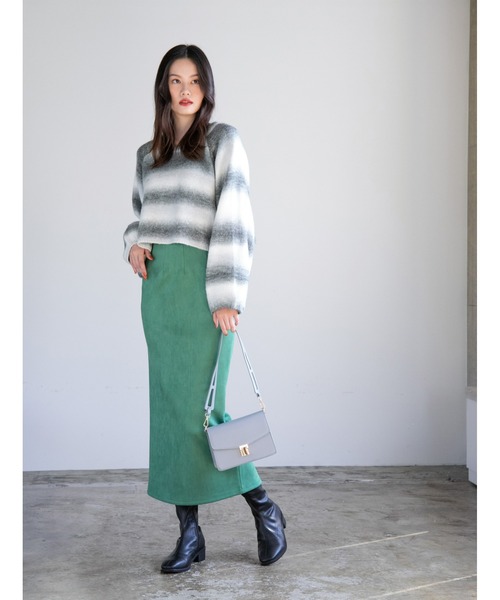 fifth（フィフス）の「スエードタッチナロースカート（スカート・レディース・アイボリー/グリーン/パープル・SMALL/MEDIUM）」の19枚目の写真