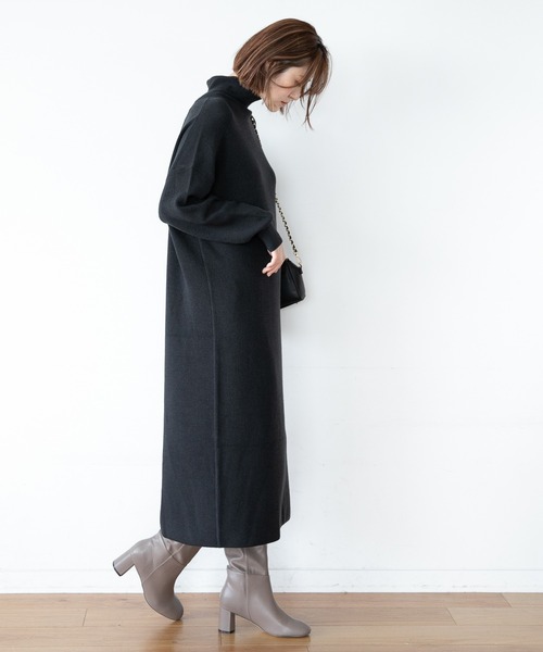 A part by(アパートバイ)の「14GWAcアゼタートルワンピース 254738(ワンピース・レディース・チャコールグレー/ベージュ/グリーン系その他5/パープル系その他5・FREE)」の8枚目の写真