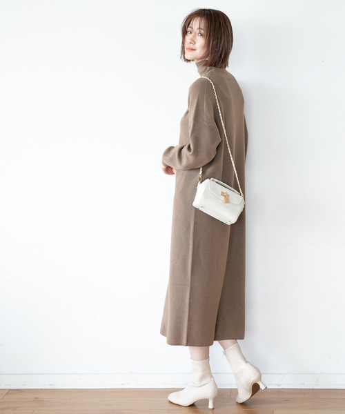 A part by(アパートバイ)の「14GWAcアゼタートルワンピース 254738(ワンピース・レディース・チャコールグレー/ベージュ/グリーン系その他5/パープル系その他5・FREE)」の15枚目の写真