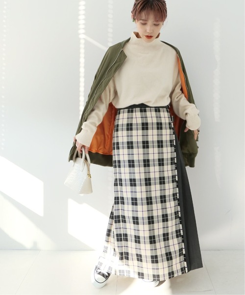 Simplicite(サンプリシテ)の「サキゾメキルトスカート(スカート・レディース・アイボリー/ブルー系その他・FREE)」の3枚目の写真