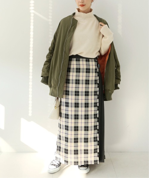 Simplicite(サンプリシテ)の「サキゾメキルトスカート(スカート・レディース・アイボリー/ブルー系その他・FREE)」の5枚目の写真