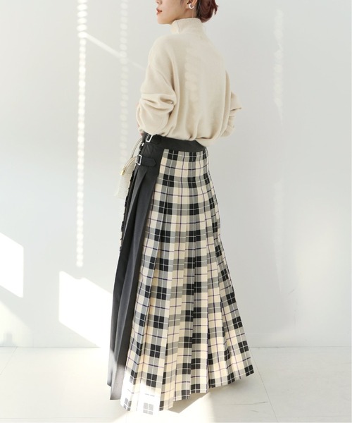 Simplicite(サンプリシテ)の「サキゾメキルトスカート(スカート・レディース・アイボリー/ブルー系その他・FREE)」の7枚目の写真