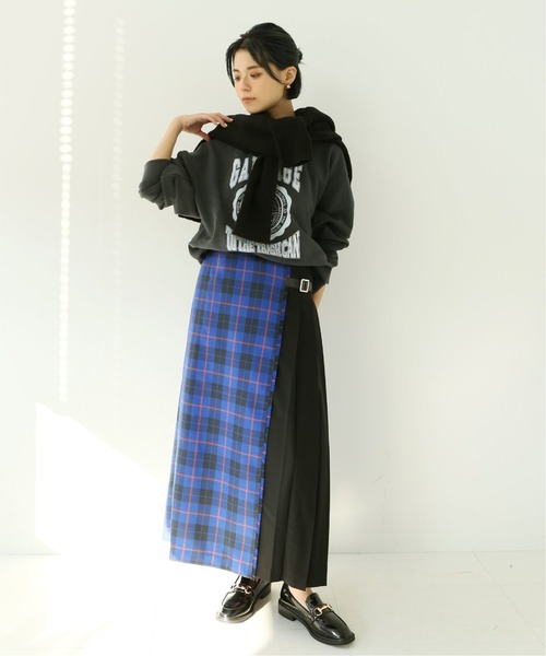 Simplicite(サンプリシテ)の「サキゾメキルトスカート(スカート・レディース・アイボリー/ブルー系その他・FREE)」の9枚目の写真