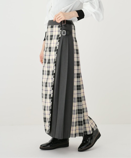 Simplicite(サンプリシテ)の「サキゾメキルトスカート(スカート・レディース・アイボリー/ブルー系その他・FREE)」の13枚目の写真