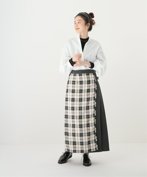 Simplicite(サンプリシテ)の「サキゾメキルトスカート(スカート・レディース・アイボリー/ブルー系その他・FREE)」の14枚目の写真