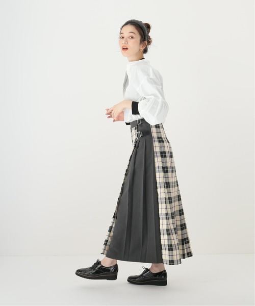 Simplicite(サンプリシテ)の「サキゾメキルトスカート(スカート・レディース・アイボリー/ブルー系その他・FREE)」の15枚目の写真