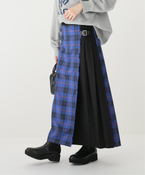 Simplicite(サンプリシテ)の「サキゾメキルトスカート(スカート・レディース・アイボリー/ブルー系その他・FREE)」の16枚目の写真