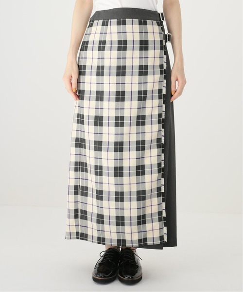 Simplicite(サンプリシテ)の「サキゾメキルトスカート(スカート・レディース・アイボリー/ブルー系その他・FREE)」の19枚目の写真