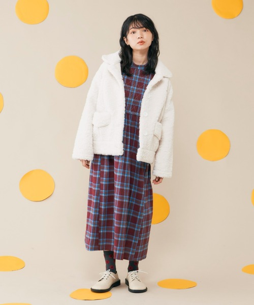 MERLOT（メルロー）の「ボアブルゾン（ブルゾン・レディース・ホワイト/ライトブルー・FREE）」の12枚目の写真